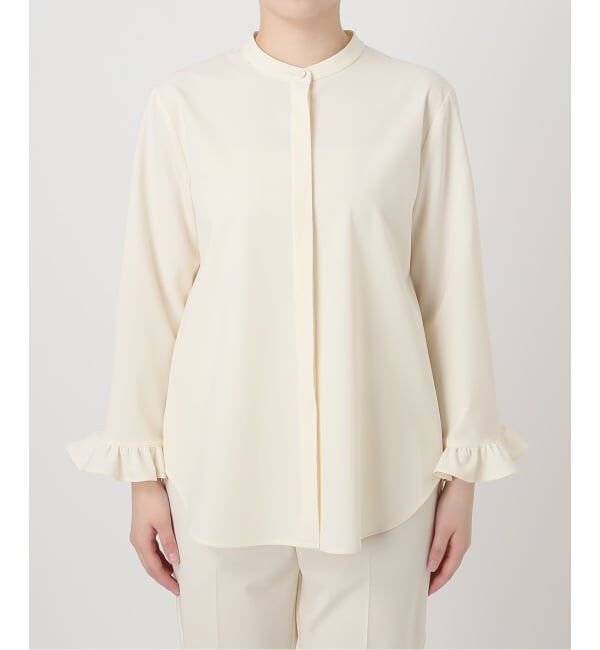 VERMEIL par iena「《予約》ステファニーツイルフリルブラウス」|シャツ・ブラウス|