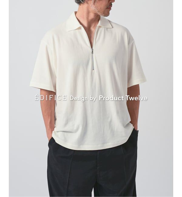 EDIFICE「EDIFICE by Product Twelve リファインドハーフジップ」|Tシャツ・カットソー|ホワイト