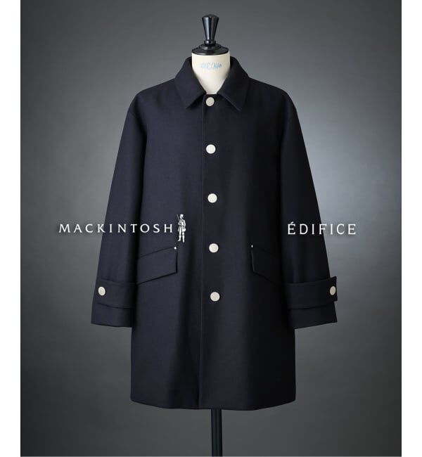 EDIFICE「《予約》MACKINTOSH(マッキントッシュ) 別注 HUMBIE/ハンビー SL」|ステンカラーコート|ネイビー