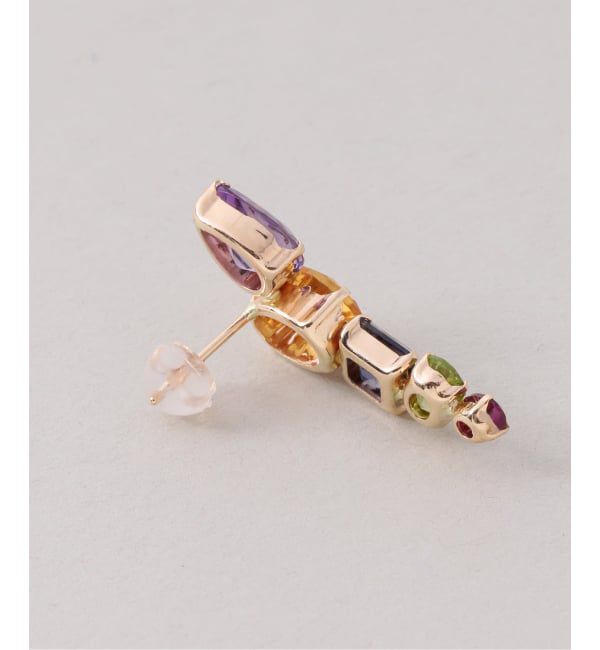 Lilas by Spick&Span「《予約》MIXストーンラインピアス K10（両耳）」|ピアス|