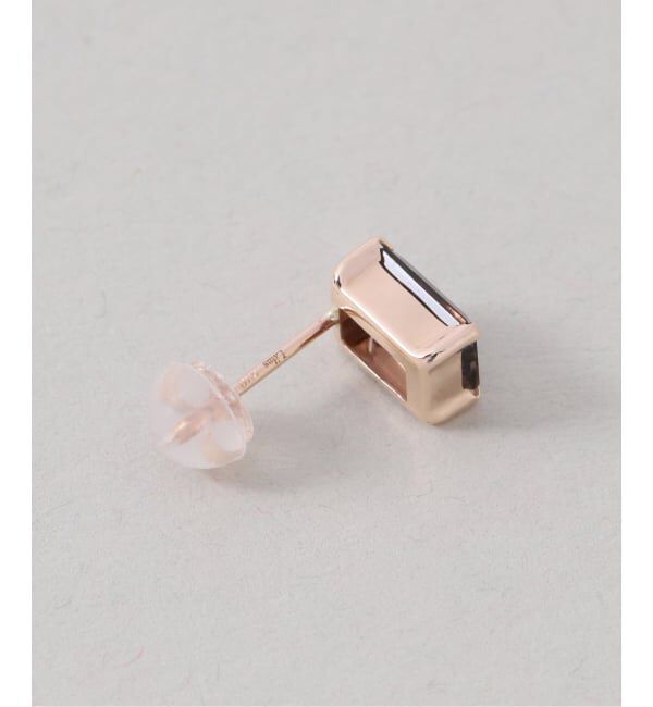 Lilas by Spick&Span「《予約》スモーキークォーツスタッドピアス K10（両耳）」|ピアス|