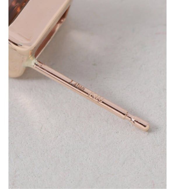 Lilas by Spick&Span「《予約》スモーキークォーツスタッドピアス K10（両耳）」|ピアス|