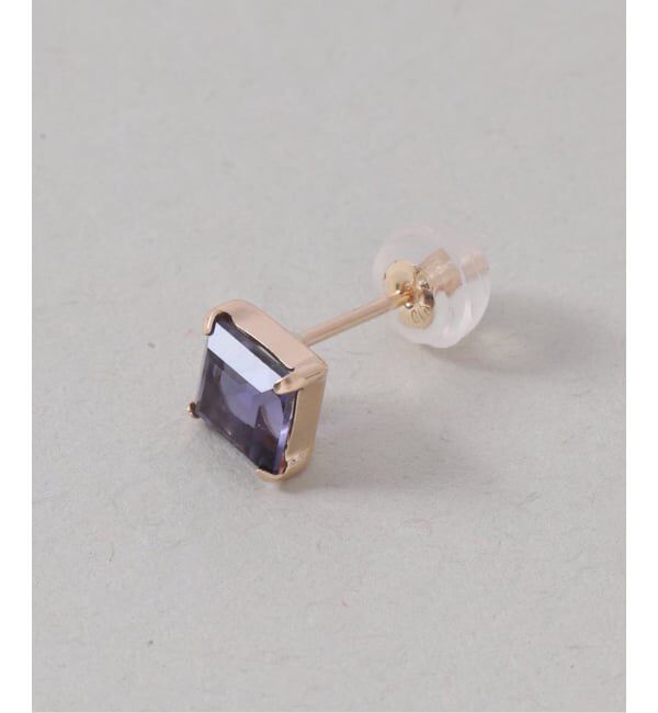 Lilas by Spick&Span「《予約》アイオライトスタッドピアス K10（両耳）」|ピアス|