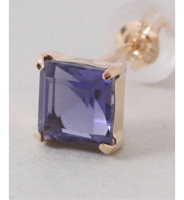 Lilas by Spick&Span「《予約》アイオライトスタッドピアス K10（両耳）」|ピアス|