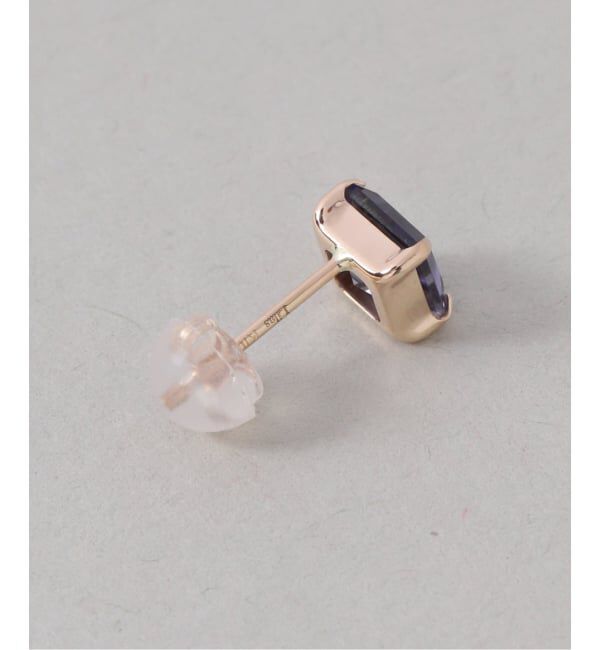 Lilas by Spick&Span「《予約》アイオライトスタッドピアス K10（両耳）」|ピアス|