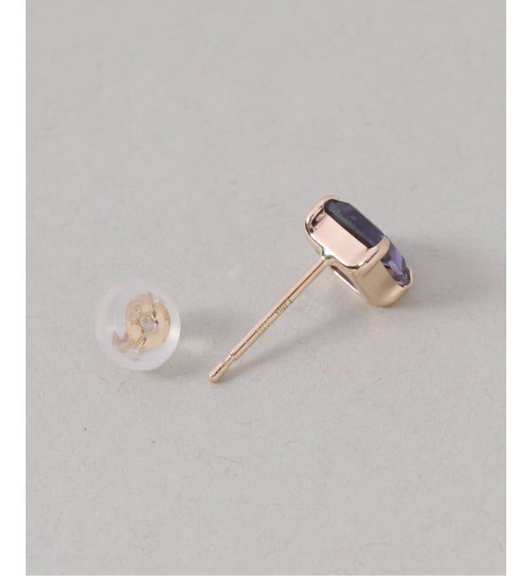 Lilas by Spick&Span「《予約》アイオライトスタッドピアス K10（両耳）」|ピアス|