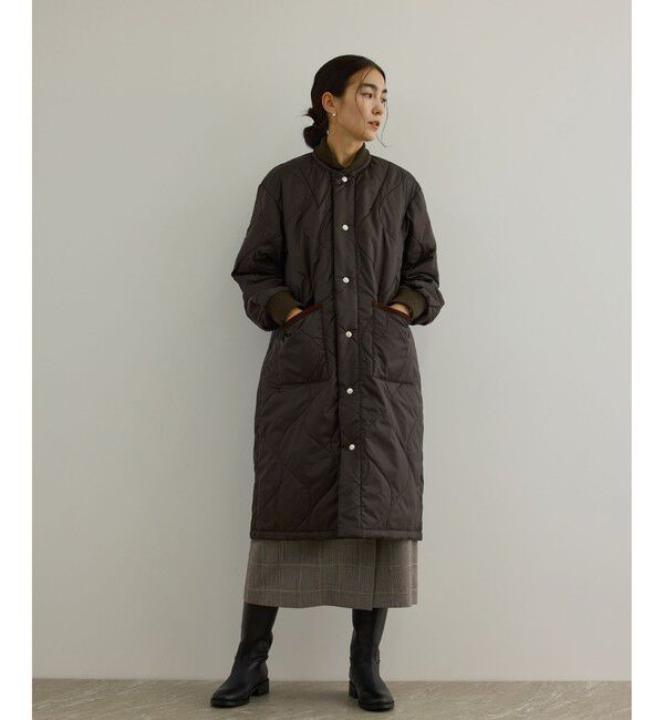 SALON adam et rope'「【LAVENHAM（ラベンハム） for SALON】LONGLINE BOMBER キルティングロングコート / 軽量」|その他|