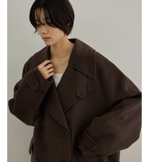 SALON adam et rope'「シャルムリバーショートPコート」|ピーコート|