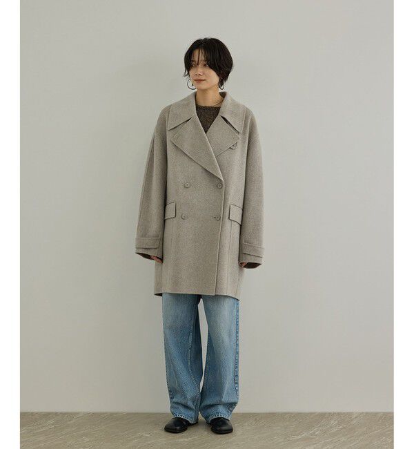 SALON adam et rope'「シャルムリバーショートPコート」|ピーコート|