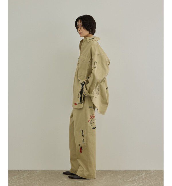 SALON adam et rope'「【Camille de Cussac by SALON】アートプリントオーバーシャツ / セットアップ対応」|シャツ・ブラウス|