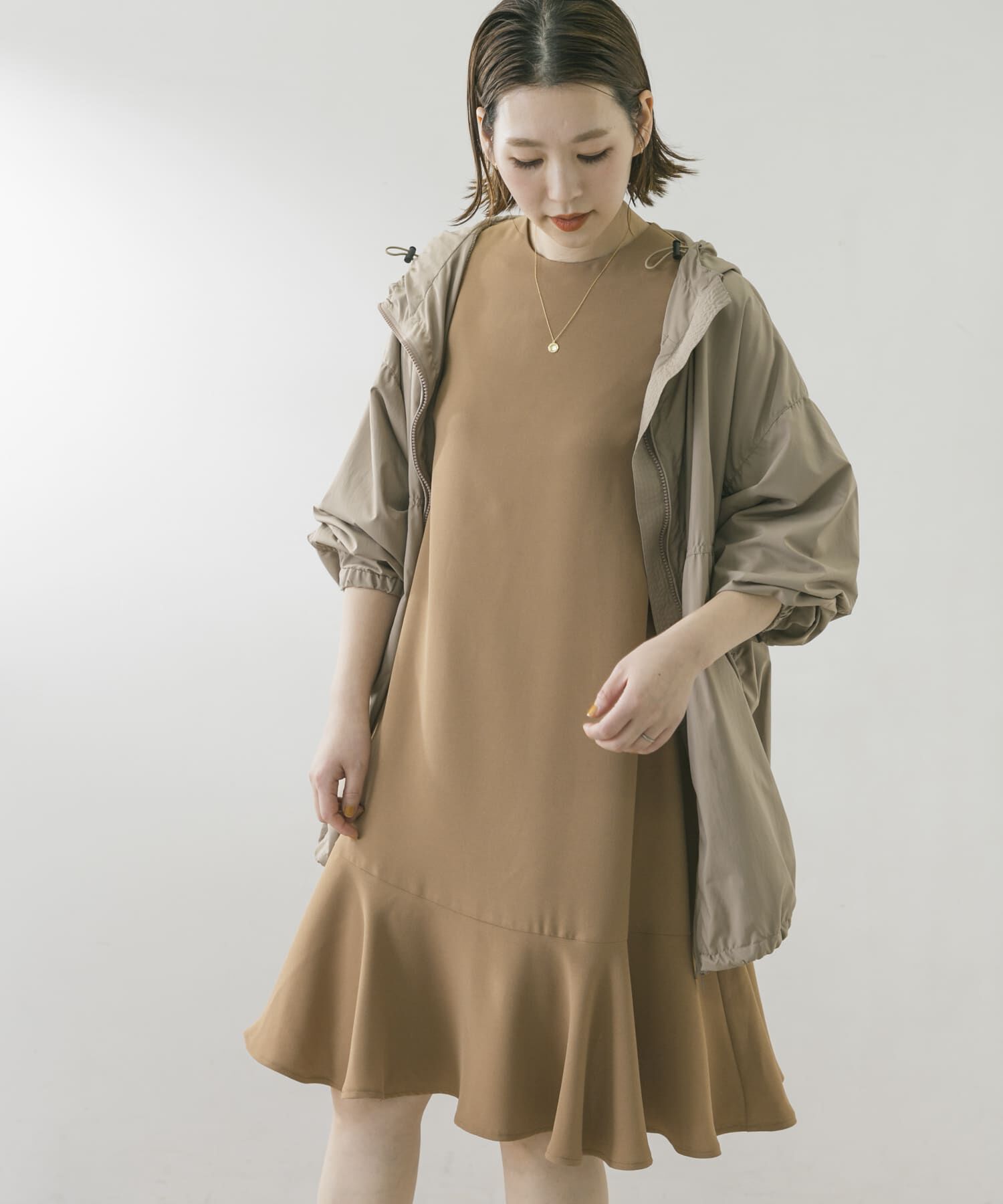 URBAN RESEARCH ROSSO「F by ROSSO　ジョーゼット裾フレアワンピース&there4;」|ワンピース|