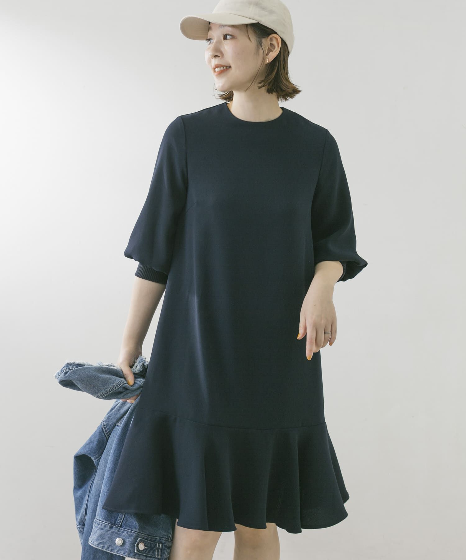URBAN RESEARCH ROSSO「F by ROSSO　ジョーゼット裾フレアワンピース&there4;」|ワンピース|