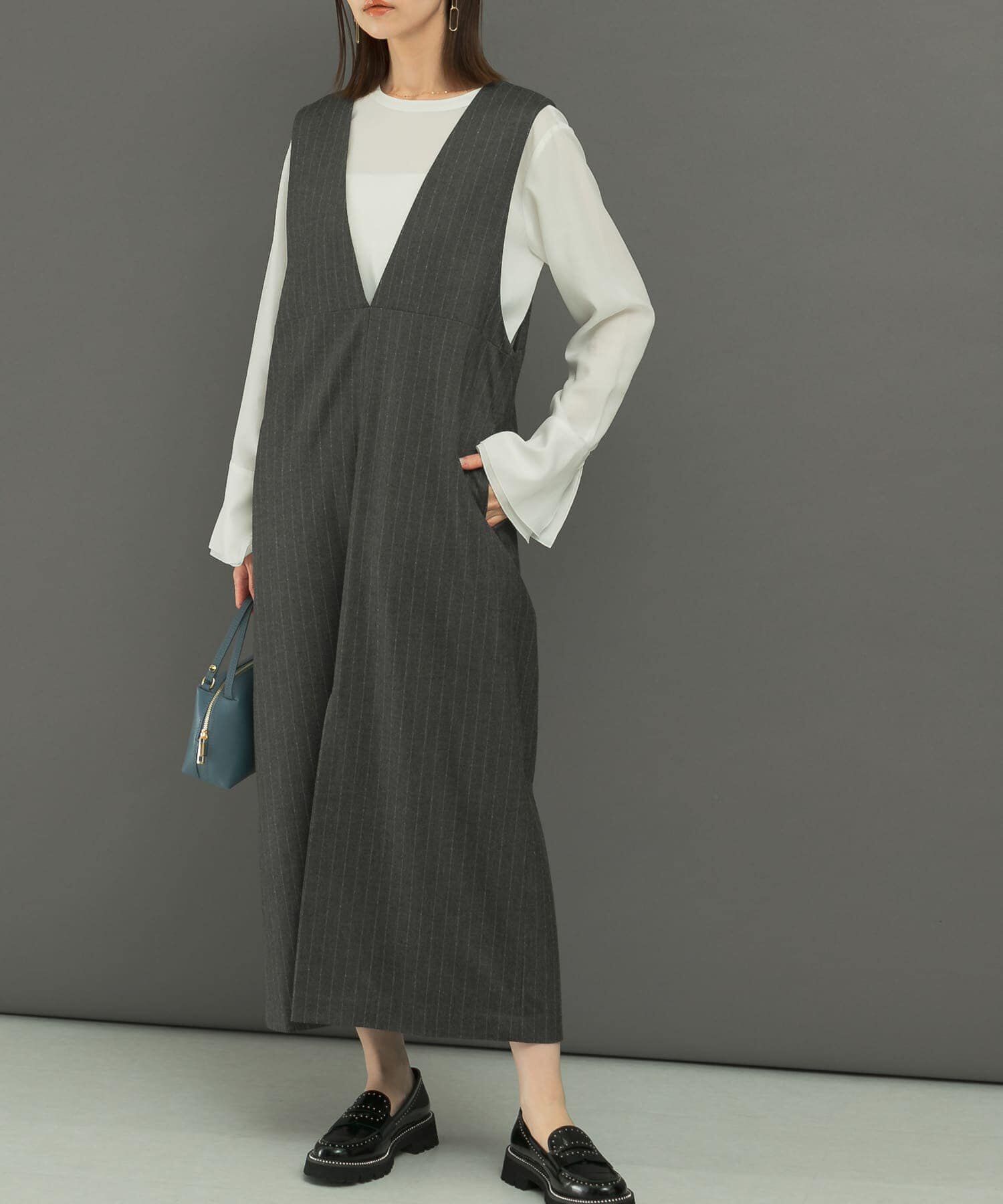 URBAN RESEARCH ROSSO「ディープVネックストライプワンピース」|ワンピース|