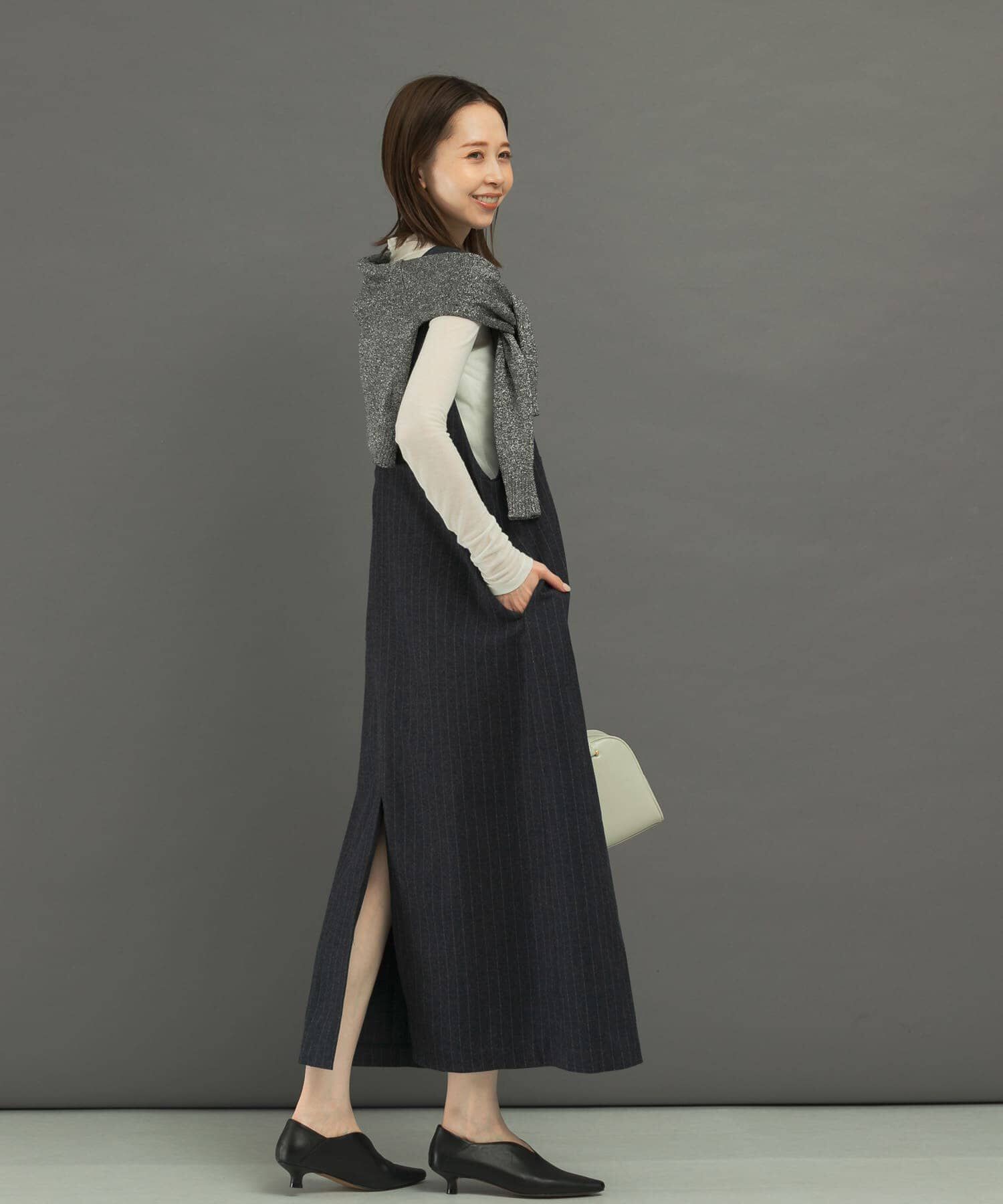 URBAN RESEARCH ROSSO「ディープVネックストライプワンピース」|ワンピース|