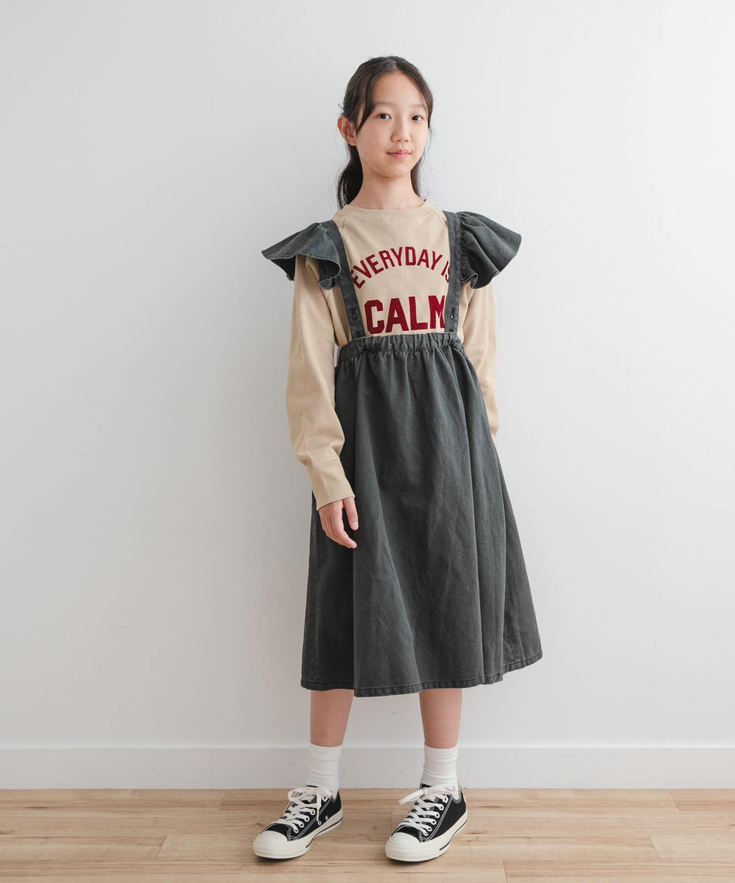 URBAN RESEARCH DOORS「『WEB/一部店舗限定サイズ』2WAYフリルジャンパースカート(KIDS)」|ワンピース|