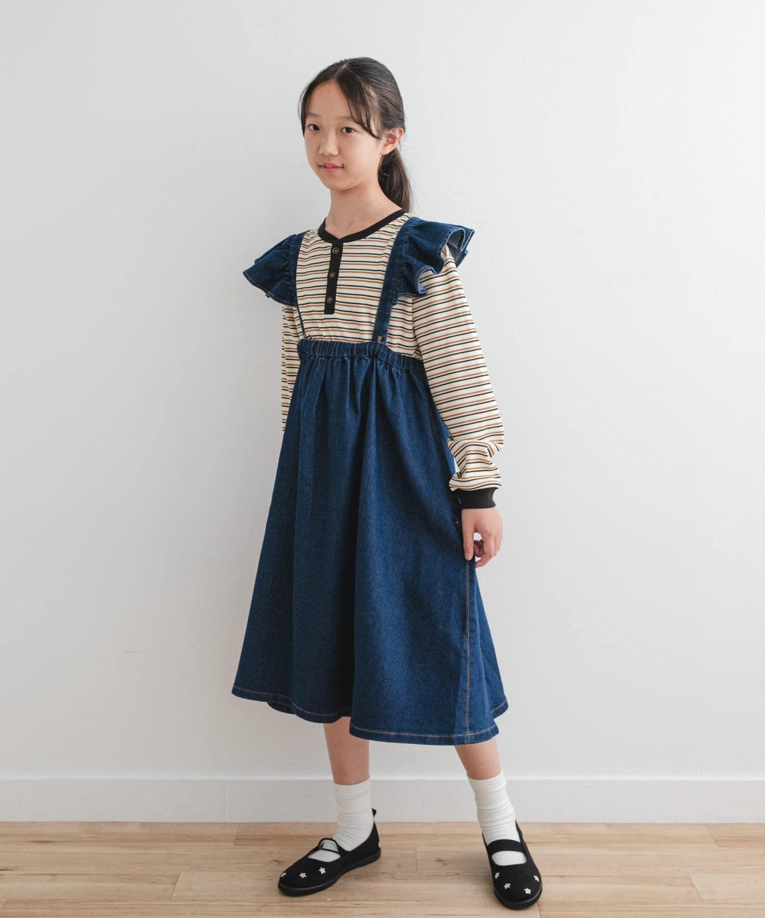 URBAN RESEARCH DOORS「『WEB/一部店舗限定サイズ』2WAYフリルジャンパースカート(KIDS)」|ワンピース|