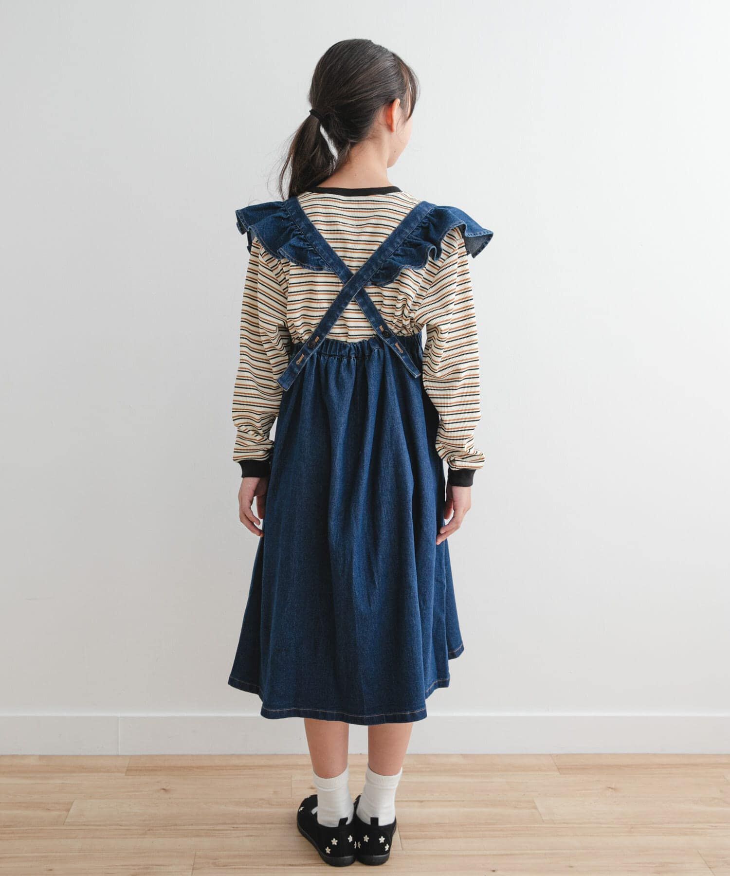 URBAN RESEARCH DOORS「『WEB/一部店舗限定サイズ』2WAYフリルジャンパースカート(KIDS)」|ワンピース|