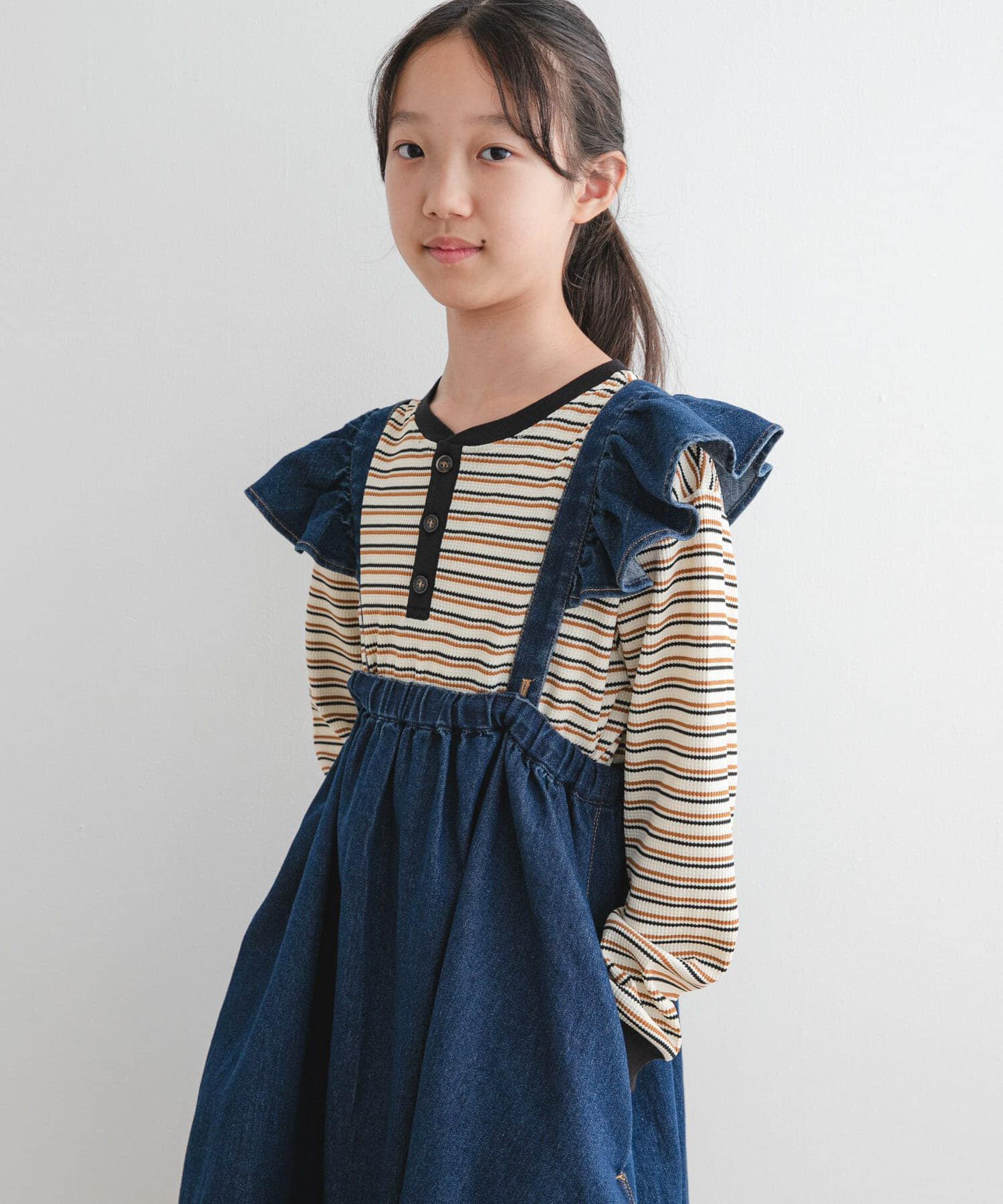 URBAN RESEARCH DOORS「『WEB/一部店舗限定サイズ』2WAYフリルジャンパースカート(KIDS)」|ワンピース|
