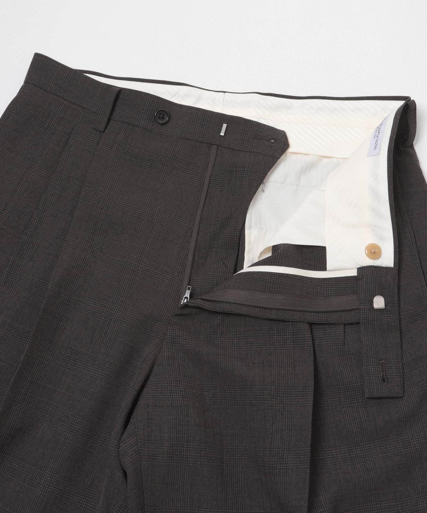 URBAN RESEARCH DOORS「LIFE STYLE TAILOR　ウーリーノグレンチェック2タックパンツ」|スラックス|