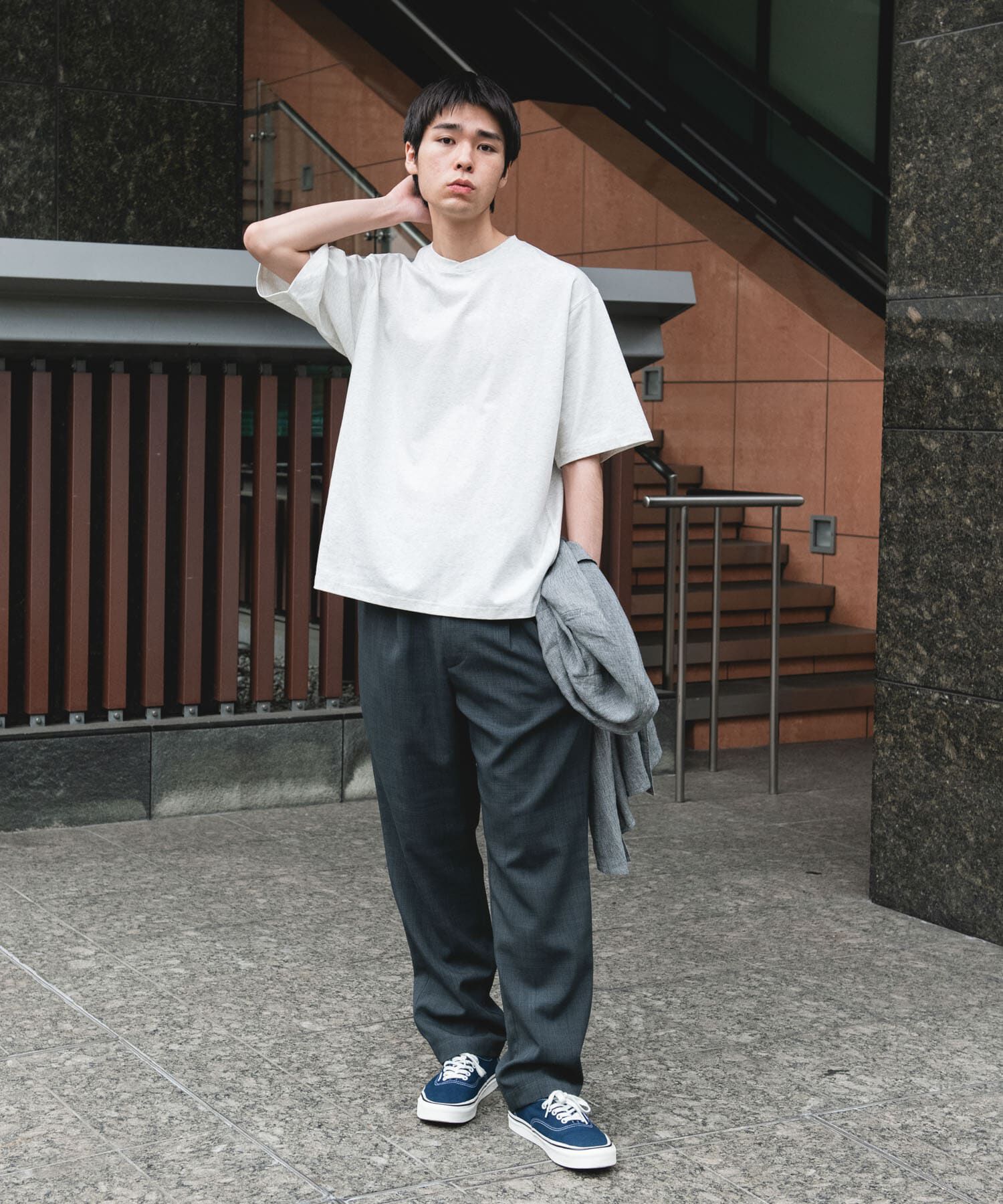 URBAN RESEARCH DOORS「『速乾/接触冷感/UVカット』Sorona ラウンドカラーショートスリーブTシャツ」|Tシャツ・カットソー|