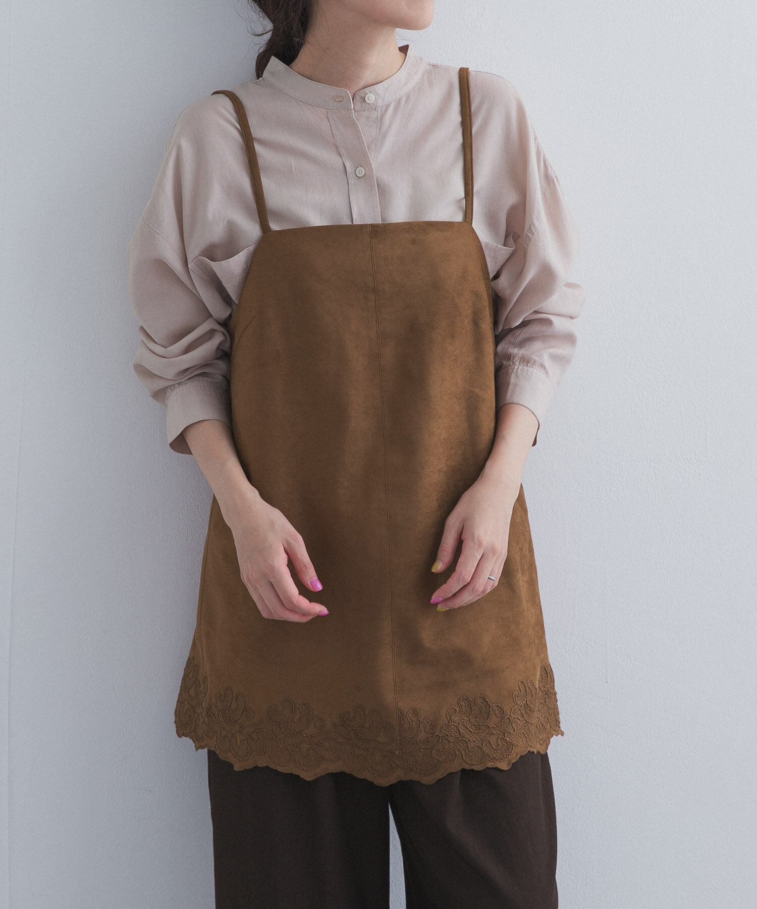 URBAN RESEARCH DOORS「ヘム刺繍スエードライクキャミソール」|その他|