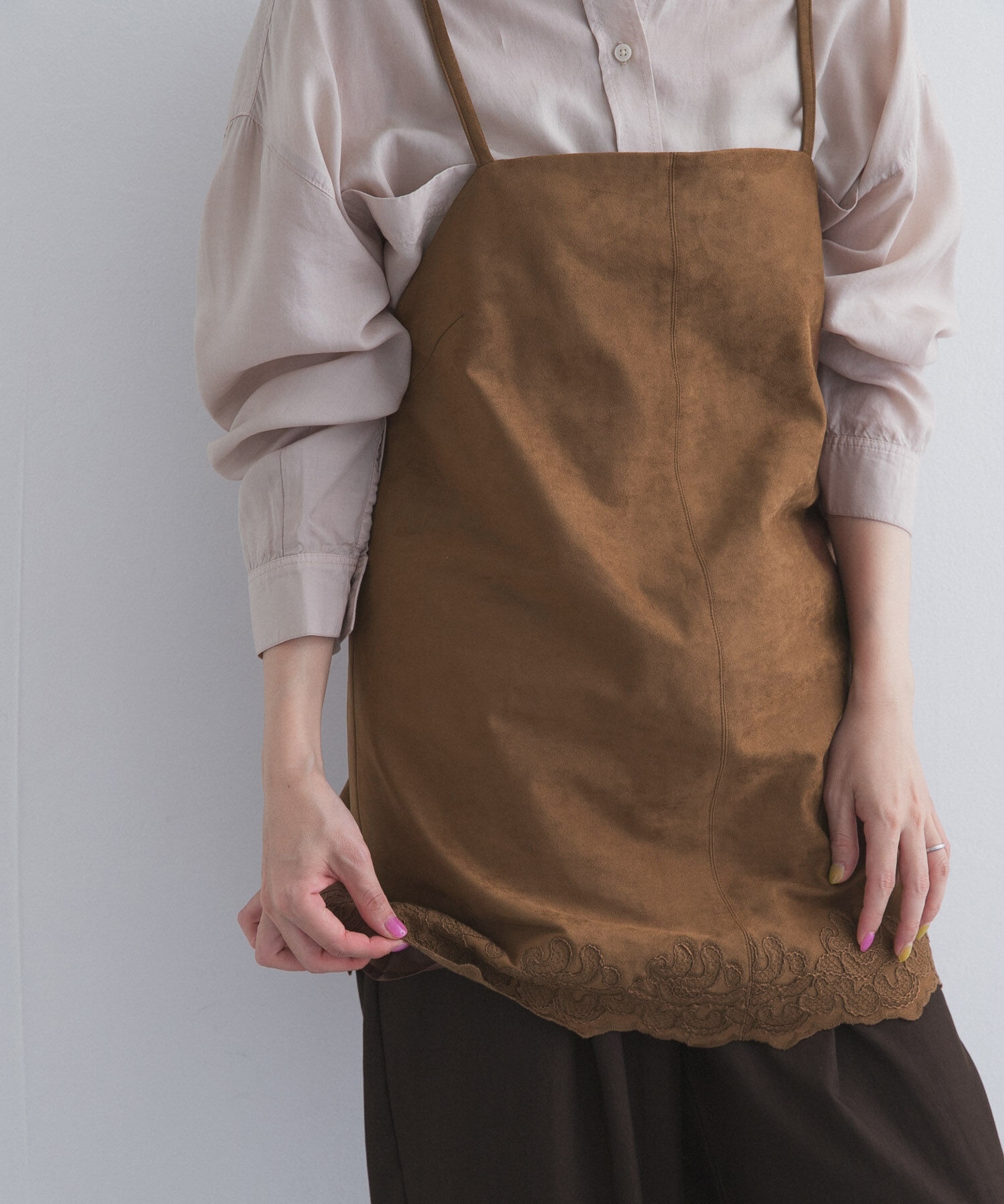 URBAN RESEARCH DOORS「ヘム刺繍スエードライクキャミソール」|その他|