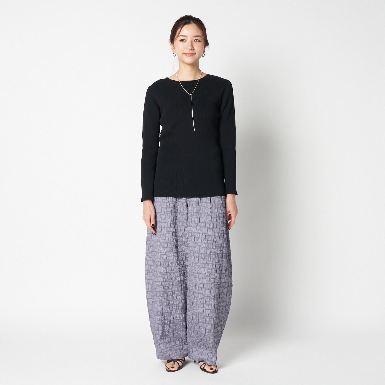 HELIOPOLE「HELIOPOLE BACK RIBBON RIB KNIT」|Tシャツ・カットソー|