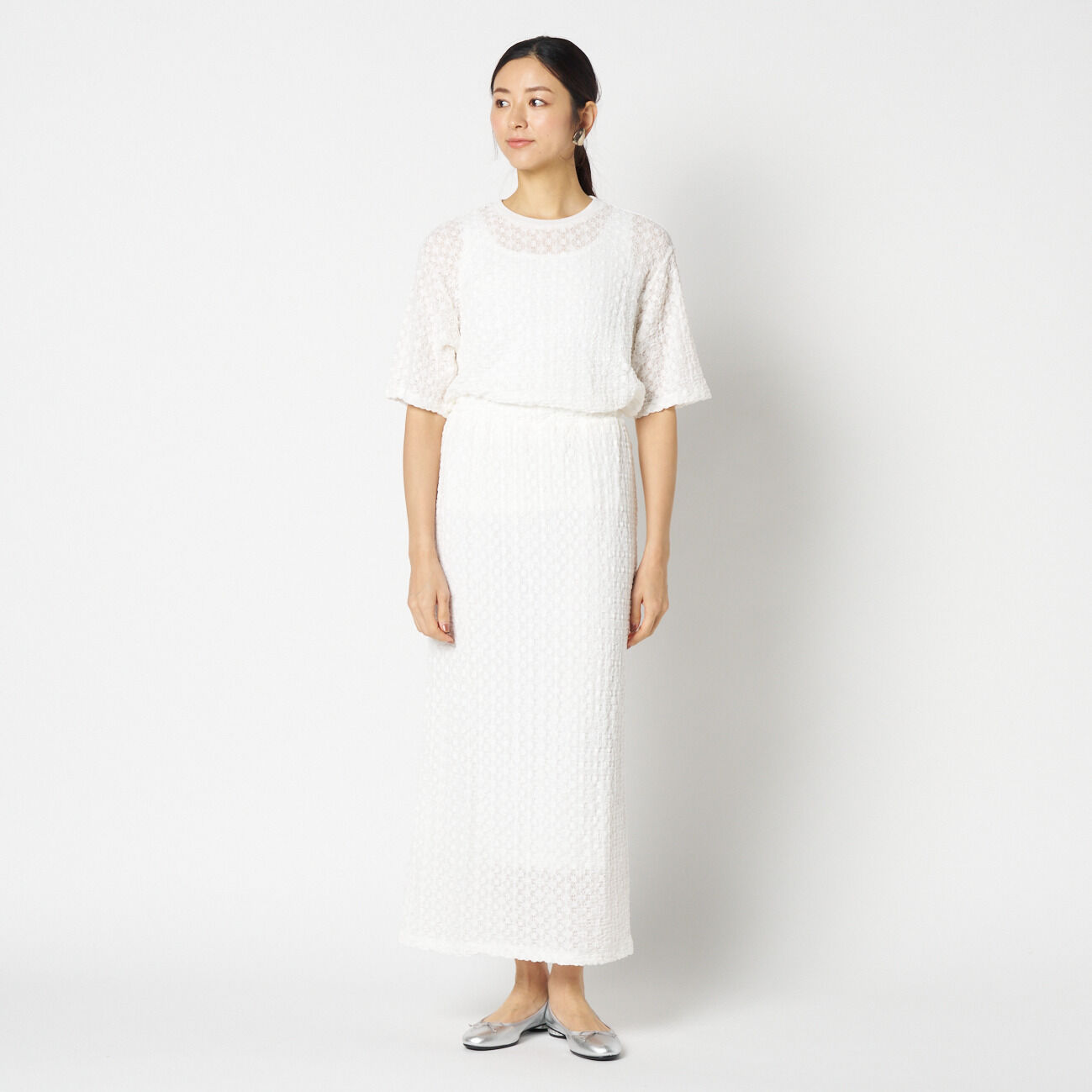 HELIOPOLE「HELIOPOLE STRETCH LACE BIG T SHIRT」|Tシャツ・カットソー|