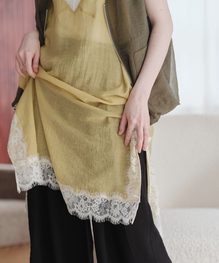 Green Parks「レースチュニックキャミ」|キャミソール|