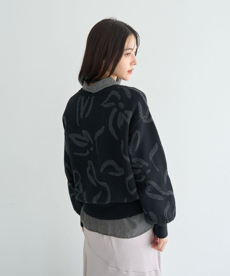 YECCA VECCA「アート柄ふくれジャガードニット」|ニット・セーター|