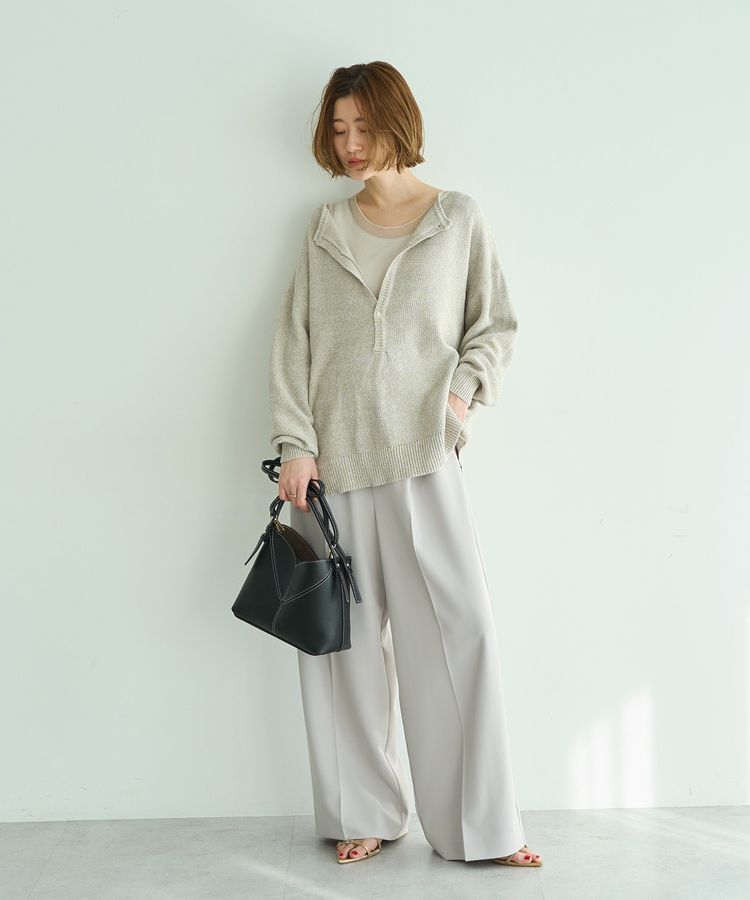 YECCA VECCA「2wayヘンリーネックルーズニット」|ニット・セーター|