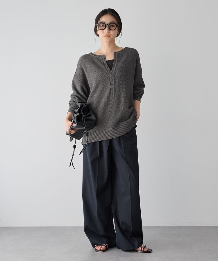 YECCA VECCA「2wayヘンリーネックルーズニット」|ニット・セーター|