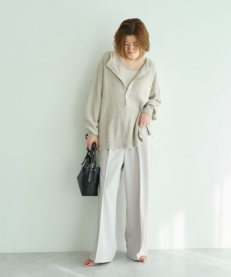 YECCA VECCA「2wayヘンリーネックルーズニット」|ニット・セーター|
