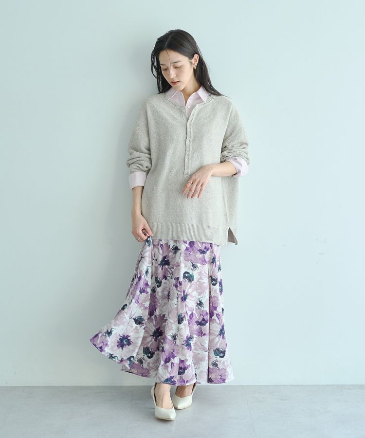 YECCA VECCA「2wayヘンリーネックルーズニット」|ニット・セーター|