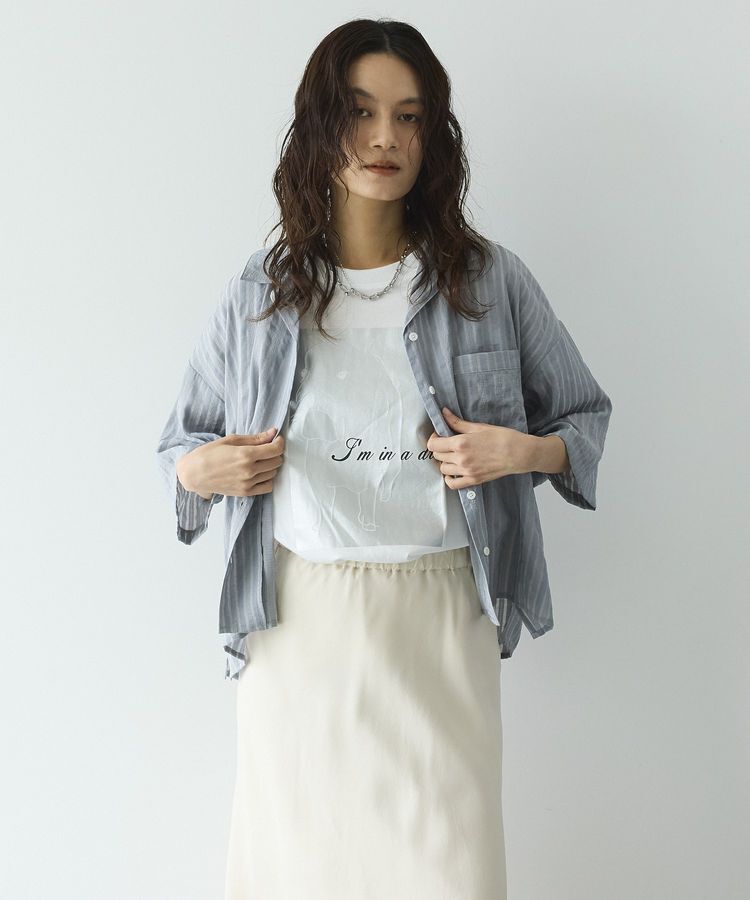 GARAGE OF GOOD CLOTHING「ストライプ開襟ハーフスリーブシャツ」|シャツ・ブラウス|