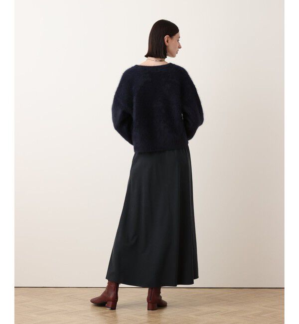 allureville「カシミヤブレンドファー加工Vカーディガン」|カーディガン|
