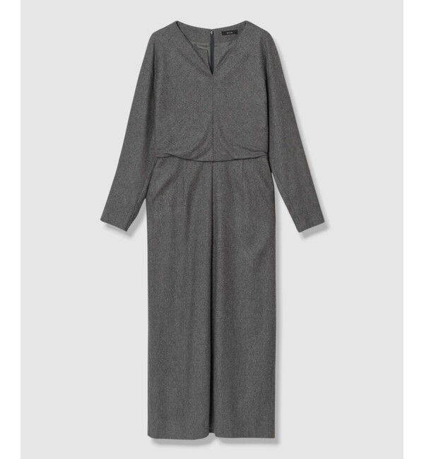 allureville「ノーカラーフレアワンピース」|ワンピース|