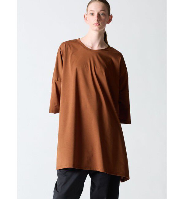 mizuiro ind「mizuiro ind ワイドクルーネックプルオーバー」|Tシャツ・カットソー|