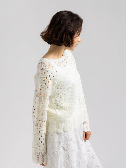 Te chichi「【Atelier ChouChou】クロシェライクレースニット」|ニット・セーター|