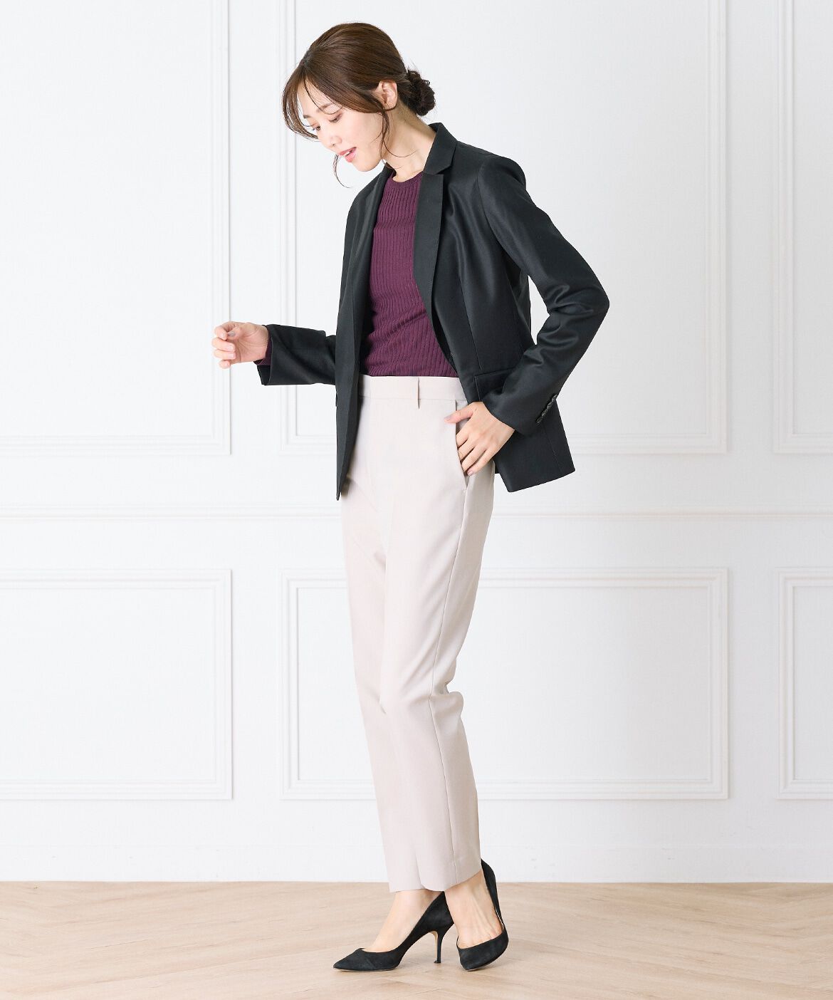 INED「《大きいｻｲｽﾞ》ｼﾝｸﾞﾙﾃｰﾗｰﾄﾞｼﾞｬｹｯﾄ《Loro Piana/ﾛﾛ  」|テーラードジャケット|