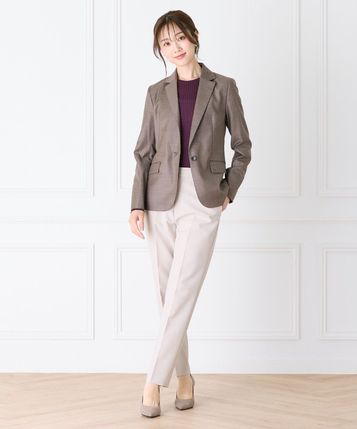 INED「《大きいｻｲｽﾞ》ｼﾝｸﾞﾙﾃｰﾗｰﾄﾞｼﾞｬｹｯﾄ《Loro Piana/ﾛﾛ  」|テーラードジャケット|