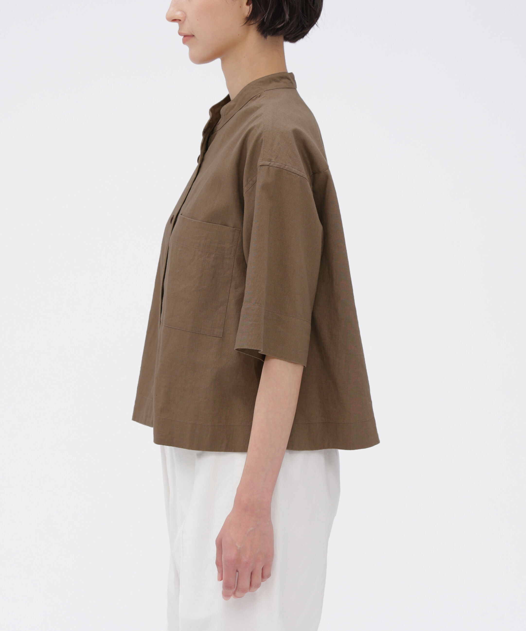 MHL.「SURFACE DYED COTTON LINEN SHIRT」|シャツ・ブラウス|