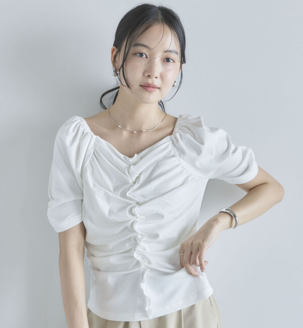 archives「【ＯＮかわ】ギャザーカットＴＯＰＳ」|Tシャツ・カットソー|