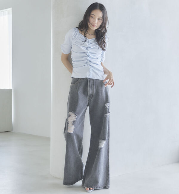 archives「【ＯＮかわ】ギャザーカットＴＯＰＳ」|Tシャツ・カットソー|