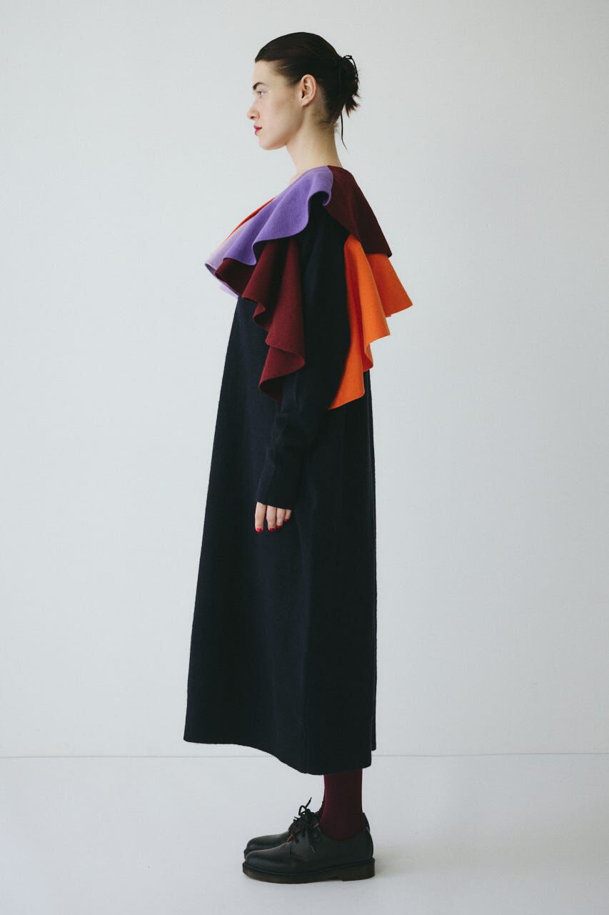 HeRIN.CYE「Ruffle knit dress」|ワンピース|
