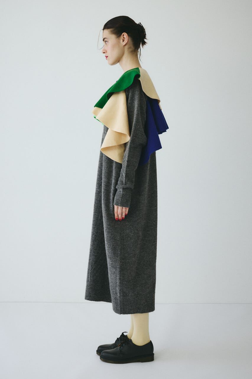 HeRIN.CYE「Ruffle knit dress」|ワンピース|