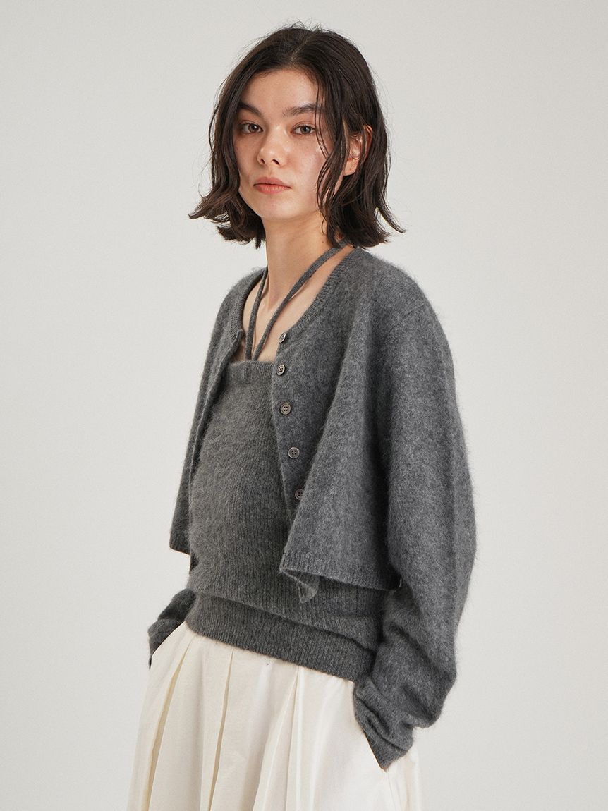 Mila Owen「wool100％ミンクタッチ2WAYニット」|キャミソール|