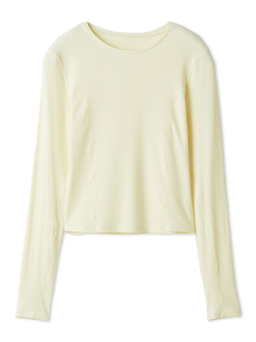 emmi atelier「【W&T】クロップドテレコロンT」|Tシャツ・カットソー|