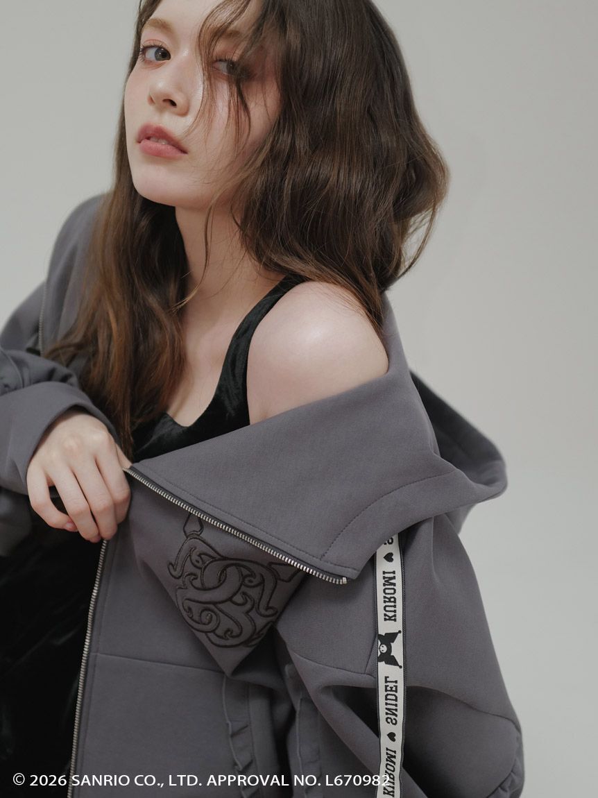 SNIDEL「デザインベロアミニドレス」|ワンピース|