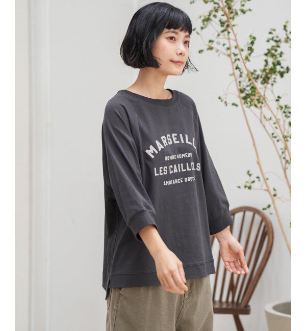 Lbc with Life「コットンラグラン7分袖Tシャツ」|Tシャツ・カットソー|